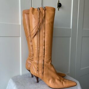 Narciso Rodriguez Tan Leather Knee-High Boots – Size 8.5